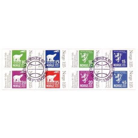 Norge. 1978. Norvex 80. AFA nr. 789-96 ** stemplet postfrisk FDC