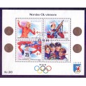 Norge. 1989. Norske vinter-Ol-vindere i miniark. AFA nr. 1025-28 ** stemplet postfrisk FDC