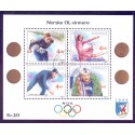 Norge. 1990. Norske vinter OL-vindere i miniark. AFA nr. 1050-53 ** stemplet postfrisk FDC