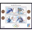 Norge. 1991.Norske OL-vindere i miniark. AFA nr. 1072-75 ** stemplet postfrisk FDC