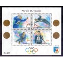 Norge. 1992.Norske OL-vindere i miniark. AFA nr. 1082-85 ** stemplet postfrisk FDC