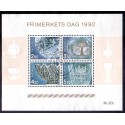 Norge. 1992. Frimærkets dag i miniark. AFA nr. 1099-1102 ** stemplet postfrisk FDC
