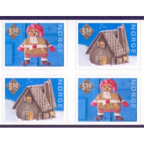 Norge. 2001. Julefrimærker i 4-blok, AFA nr. 1401Cn-02Cn. ** stemplet postfrisk FDC