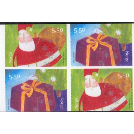 Norge. 2003.  Julefrimærker i 4-blok. AFA nr. 1473Co-74Cn. **  stemplet postfrisk FDC