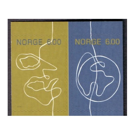 Norge. 2004. Os mennesker imellem, i parstykke AFA nr. 1477Co-78Cn **  stemplet postfrisk FDC