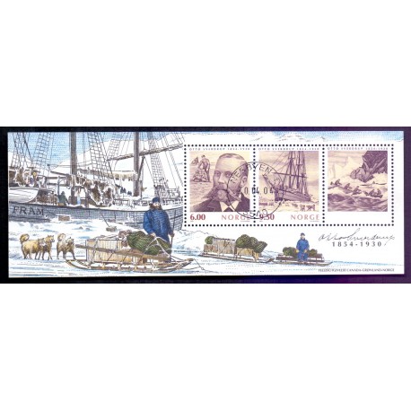 Norge. 2004. Otto Sverdrup, i miniark. AFA nr. 1489a-90a ** stemplet postfrisk FDC