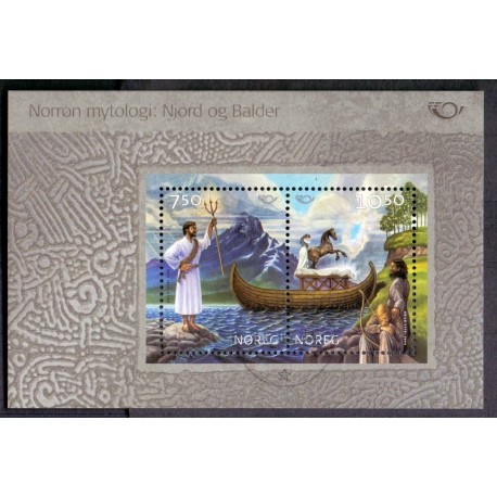 Norge. 2004. Nordisk mytologi,  miniark. AFA nr. 1493 ** stemplet postfrisk FDC