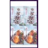 Norge. 2005.  Julefrimærker i 4-blok AFA nr. 1548Cv-49Ch ** stemplet postfrisk FDC