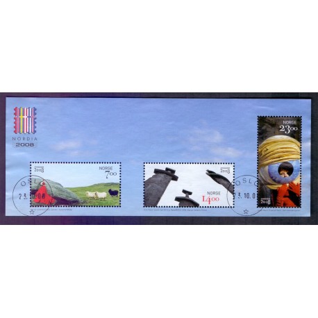 Norge. 2008. NORDIA 2008, miniark. AFA nr. 1659 **  stemplet postfrisk FDC