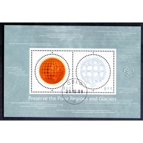 Norge. 2009. Global opvarmning, miniark. AFA nr. 1673 **  stemplet postfrisk FDC