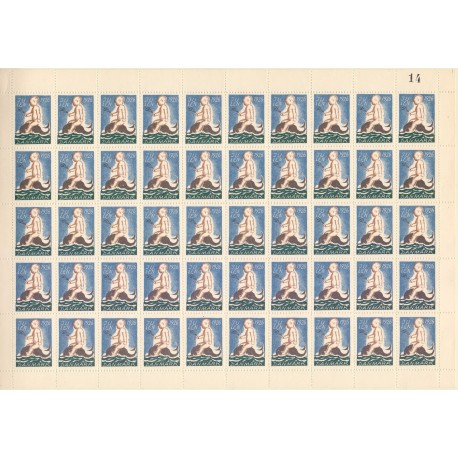 Danmark julemærke 1926 i helark ufoldet, foldet **/*