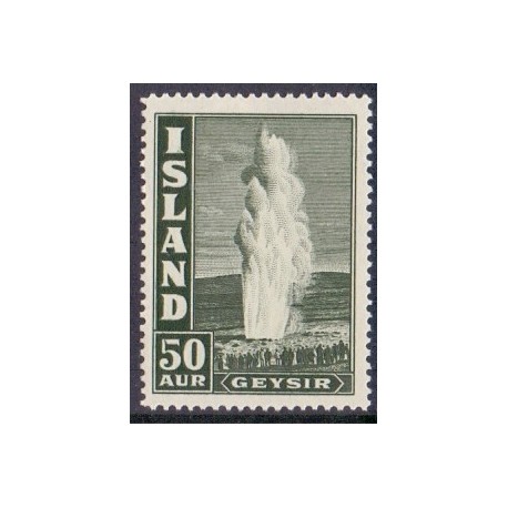 Island. 1938-39. Geysir 50 Aur. AFA nr. 198 **   postfrisk st. stemplet FDC
