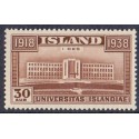 Island. 1938. Reykjavik universitet. 30 Aur. AFA nr. 203 **  postfrisk st. stemplet FDC