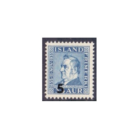 Island. 1939. Jochumsson provisorium. AFA nr. 205 **  postfrisk st. stemplet FDC