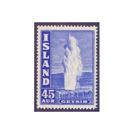 Island. 1940. Geysir. 45 Aur. AFA nr. 218 **  postfrisk st. stemplet FDC