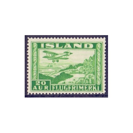 Island. 1934. Luftpost. tk. 14, 20 Aur. AFA nr. 176 **  postfrisk st. stemplet FDC