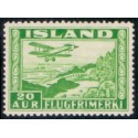 Island. 1934. Luftpost. 20 Aur. AFA nr. 176A  **   postfrisk st. stemplet FDC