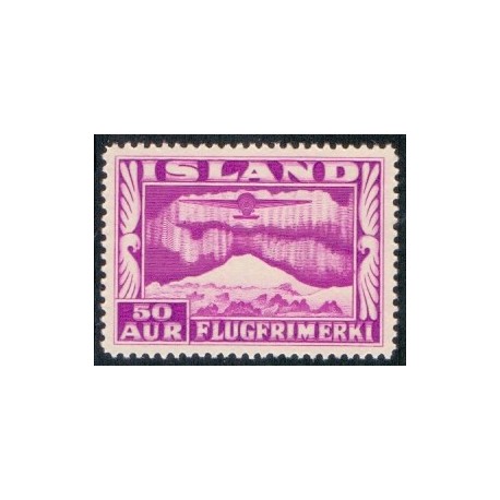 Island. 1934. Luftpost. tk. 14, 50 Aur. AFA nr. 178 **  postfrisk st. stemplet FDC