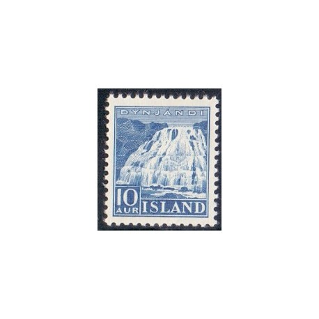 Island. 1935. Vandfaldet og Vulkanen 10 Aur. AFA nr. 181 ** postfrisk st. stemplet FDC