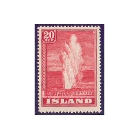 Island. 1938-39. Geysir 20 Aur. AFA nr. 195 ** postfrisk st. stemplet FDC