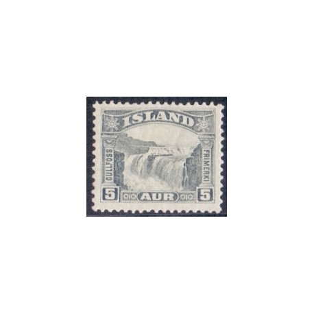 Island. 1931-32. Gullfoss 5 Aur. AFA nr. 150  **  postfrisk st. stemplet FDC