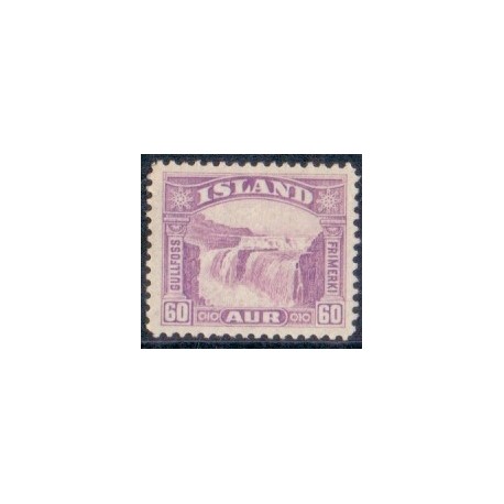 Island. 1931-32. Gullfoss 60 Aur. AFA nr. 153  **  postfrisk st. stemplet FDC