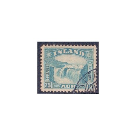 Island. 1931-32. Gullfoss 75 Aur. AFA nr. 155  **  postfrisk st. stemplet FDC
