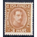 Island. 1931-33. Chr. X Ny gravering. 3 Aur. AFA nr. 157  **  postfrisk st. stemplet FDC