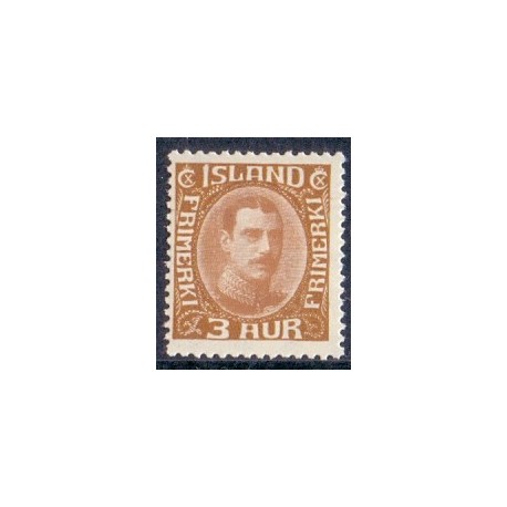 Island. 1931-33. Chr. X Ny gravering. 3 Aur. AFA nr. 157  **  postfrisk st. stemplet FDC