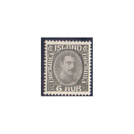 Island. 1931-33. Chr. X Ny gravering. 6 Aur. AFA nr. 159  **  postfrisk st. stemplet FDC