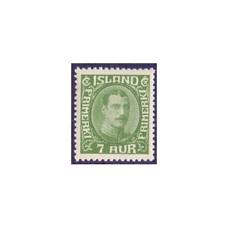 Island. 1931-33. Chr. X Ny gravering. 6 Aur. AFA nr. 159  **  postfrisk st. stemplet FDC