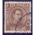 Island. 1931-33. Chr. X Ny gravering. 10 Aur. AFA nr. 161  **  postfrisk st. stemplet FDC