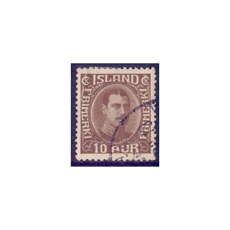 Island. 1931-33. Chr. X Ny gravering. 10 Aur. AFA nr. 161  **  postfrisk st. stemplet FDC