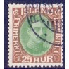 Island. 1931-33. Chr. X Ny gravering. 25 Aur. AFA nr. 162  st.  **  postfrisk st. stemplet FDC