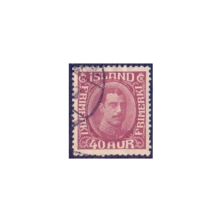 Island. 1931-33. Chr. X Ny gravering. 40 Aur. AFA nr. 163  ** postfrisk st. stemplet FDC