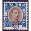 Island. 1931-33. Chr. X Ny gravering. 1 kr. AFA nr. 164  **   postfrisk st. stemplet FDC