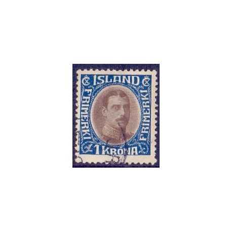 Island. 1931-33. Chr. X Ny gravering. 1 kr. AFA nr. 164  **   postfrisk st. stemplet FDC