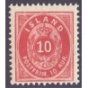 Island. 1875-76.  10 Aur, Tk. 12 3/4 AFA nr. 8B ** postfrisk st. stemplet FDC