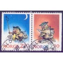 Norge. 1988. Julefrimærker i parstykke AFA nr. 1005Cv-06Ch ** stemplet postfrisk FDC