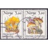 Norge. 1989. Spiselige svampe i parstykke AFA nr. 1010Cv-11Ch ** stemplet postfrisk FDC