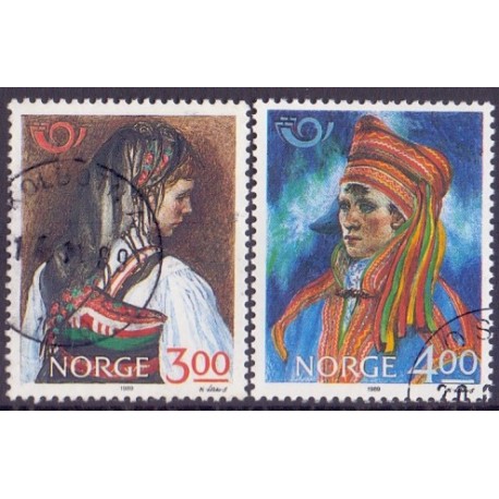 Norge. 1989. Fællesnordisk udgave. AFA nr. 1015-16 ** stemplet postfrisk FDC