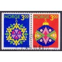 Norge. 1989. Julefrimærker i parstykke. AFA nr. 1033Cv-34Ch ** stemplet postfrisk FDC