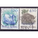 Norge. 1990. Norske dyr III. AFA nr. 1035-36 ** stemplet postfrisk FDC