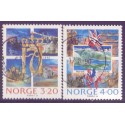 Norge. 1990. 50-året for besættelsen. AFA nr. 1040-41 ** stemplet postfrisk FDC