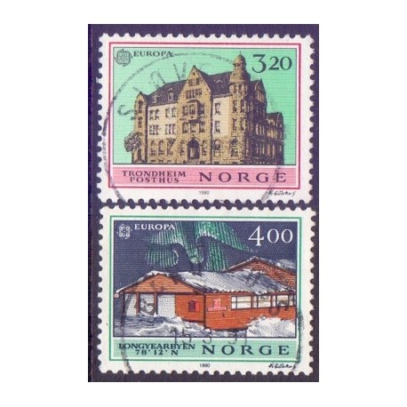 Norge. 1990. Europamærker /CEPT. AFA nr. 1044-45 ** stemplet postfrisk FDC