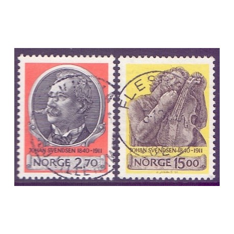 Norge. 1990. Johan Svendsens fødsel. AFA nr. 1048-49 ** stemplet postfrisk FDC