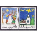 Norge. 1990. Julefrimærker i parstykker. AFA nr. 1054Cv-55Ch st. ** stemplet postfrisk FDC