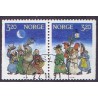 Norge. 1991. Julefrimærker i parstykke. AFA nr. 1076Cv-77Ch ** stemplet postfrisk FDC