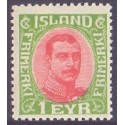 Island. 1920. Chr. X. AFA nr. 83 **  postfrisk st. stemplet FDC
