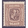 Island. 1907. Dobbelt konger 16 Aur, AFA nr. 55 ** postfrisk st. stemplet FDC
